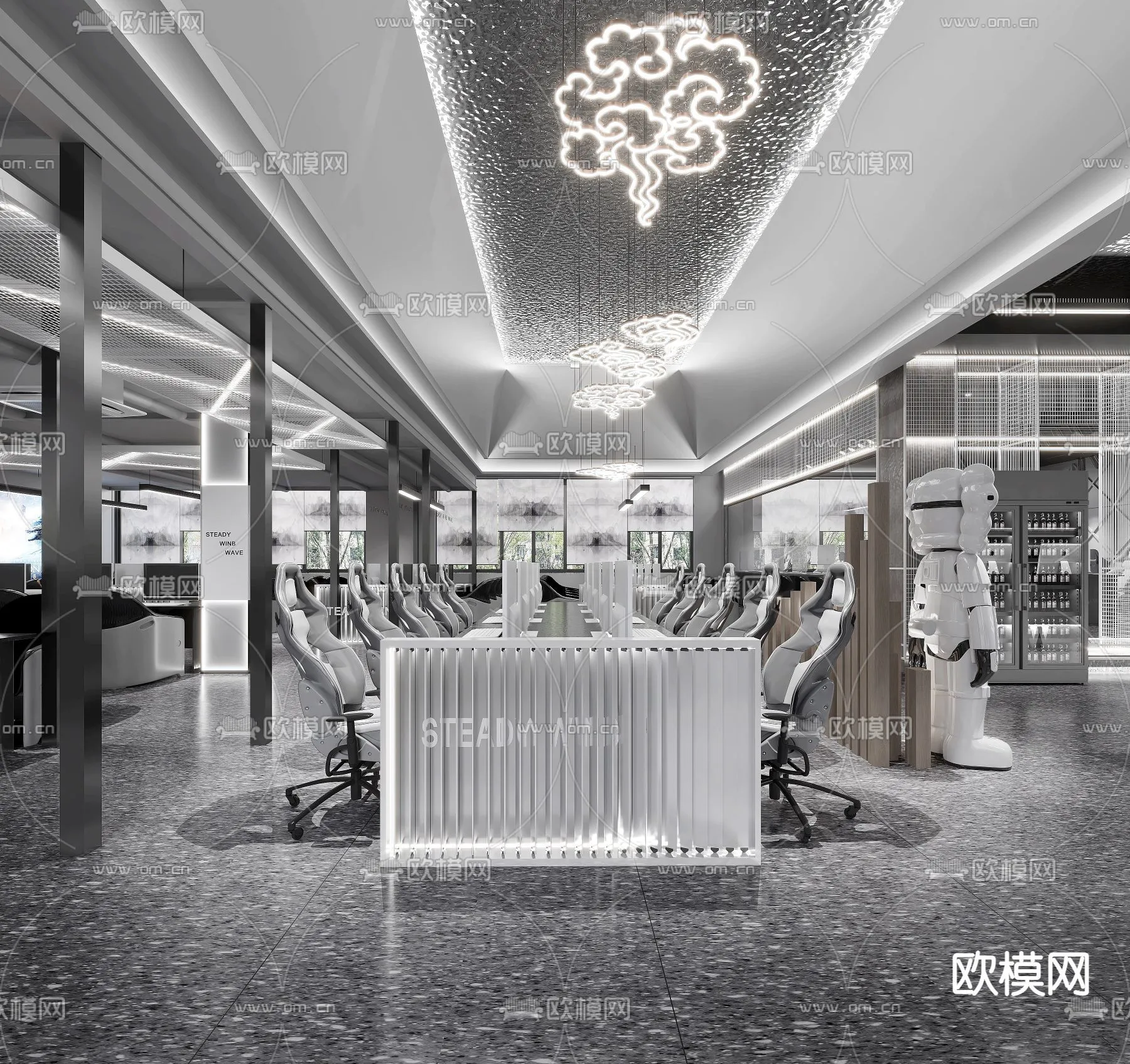 PUBLIC COMMERCE SPACE – 3D Model For Interior Design – 10859