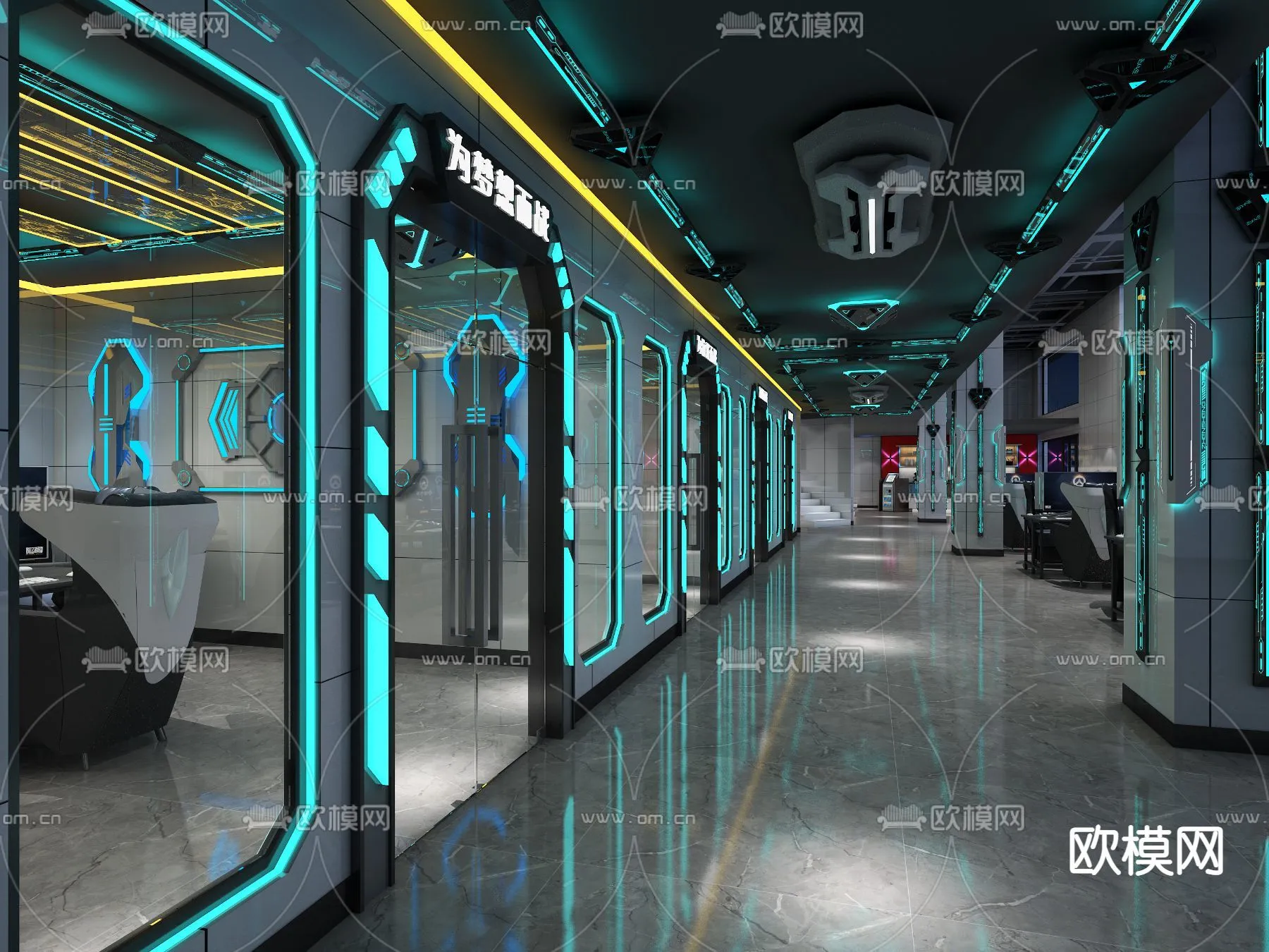 PUBLIC COMMERCE SPACE – 3D Model For Interior Design – 10860