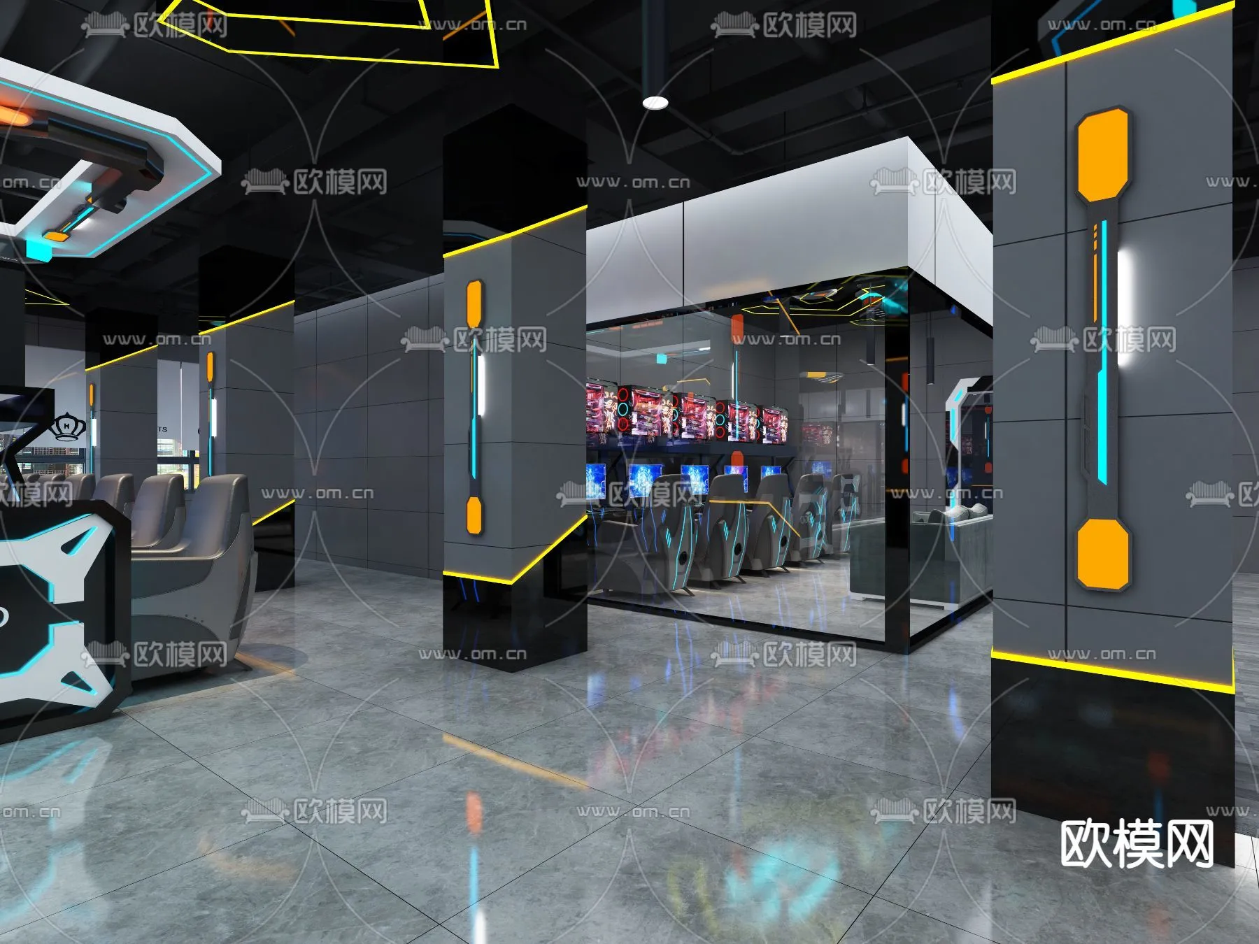 PUBLIC COMMERCE SPACE – 3D Model For Interior Design – 10865