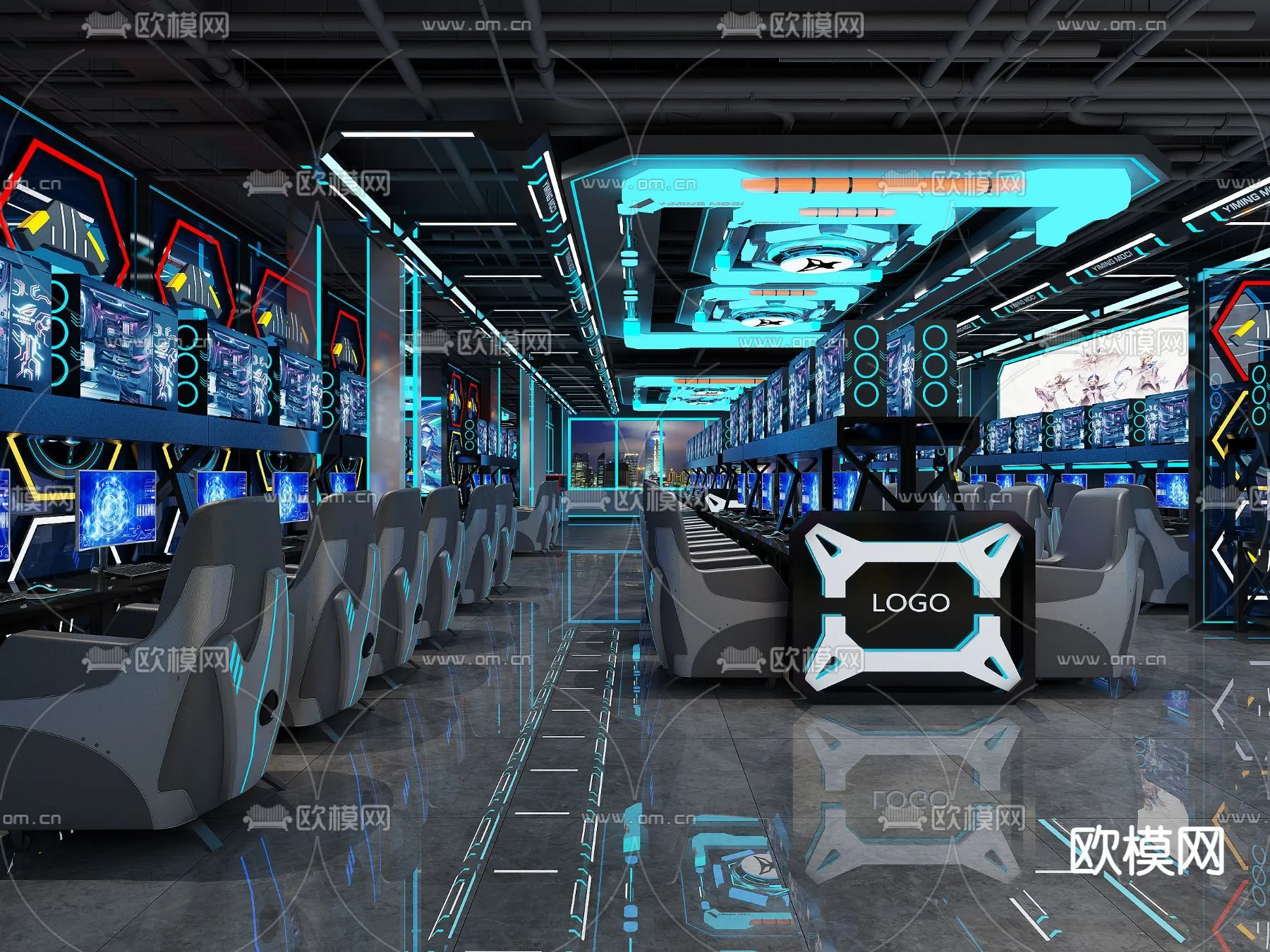 PUBLIC COMMERCE SPACE – 3D Model For Interior Design – 10866