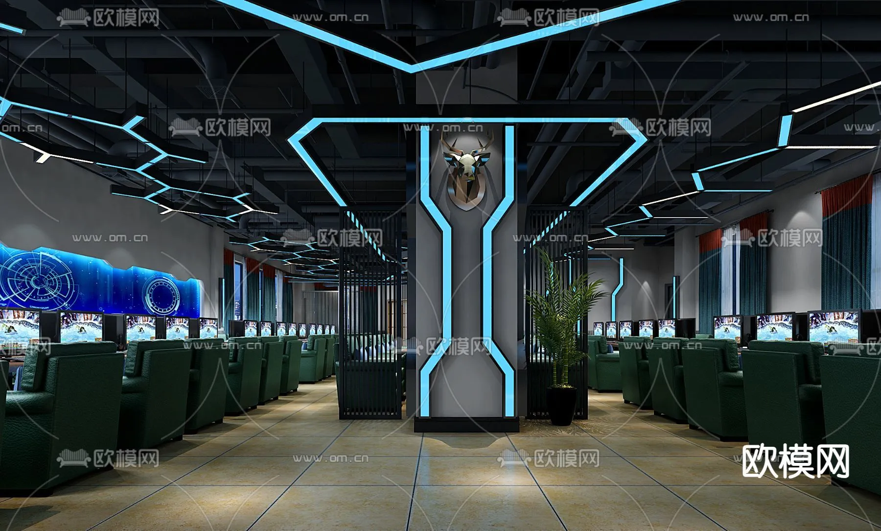 PUBLIC COMMERCE SPACE – 3D Model For Interior Design – 10888