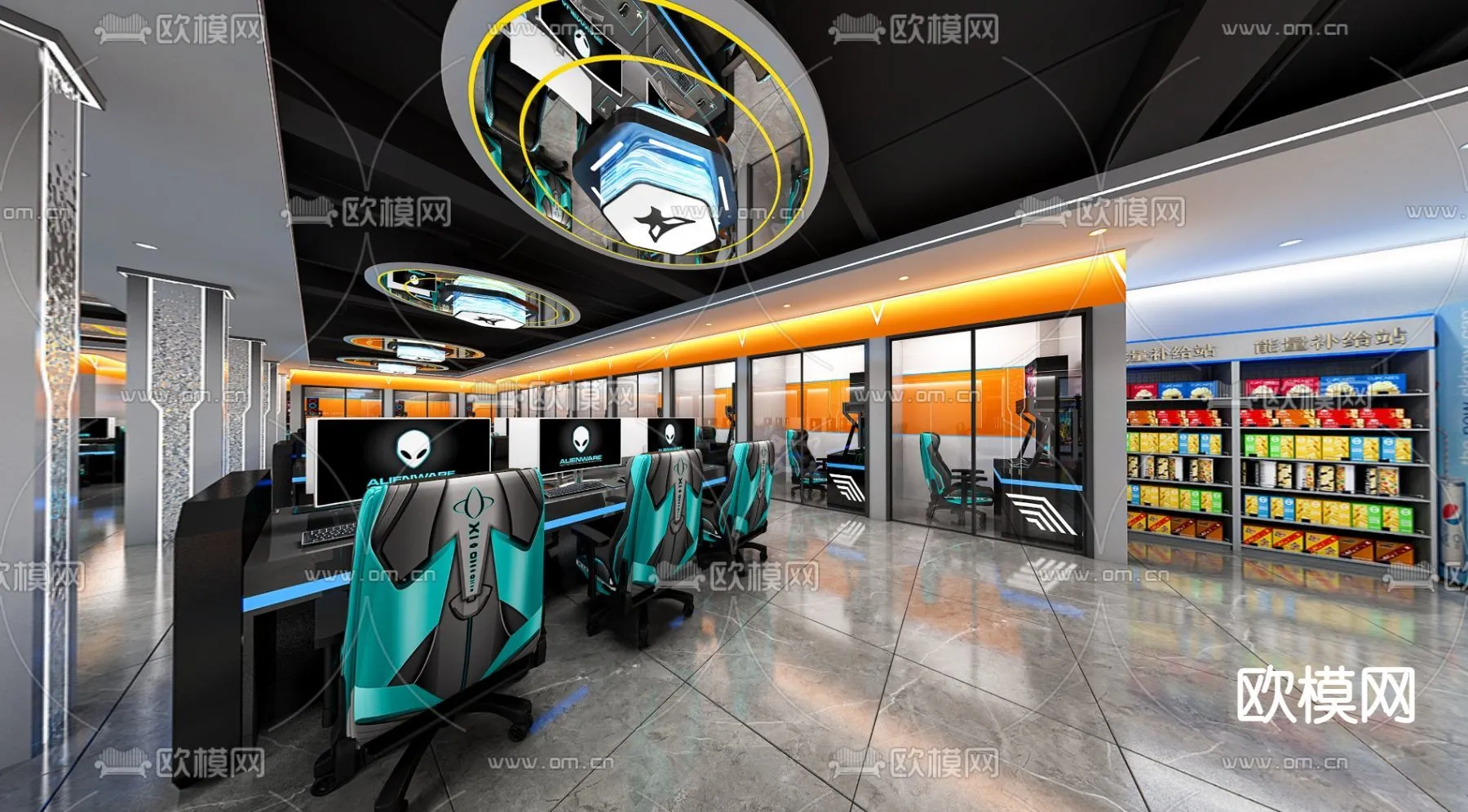 PUBLIC COMMERCE SPACE – 3D Model For Interior Design – 10890