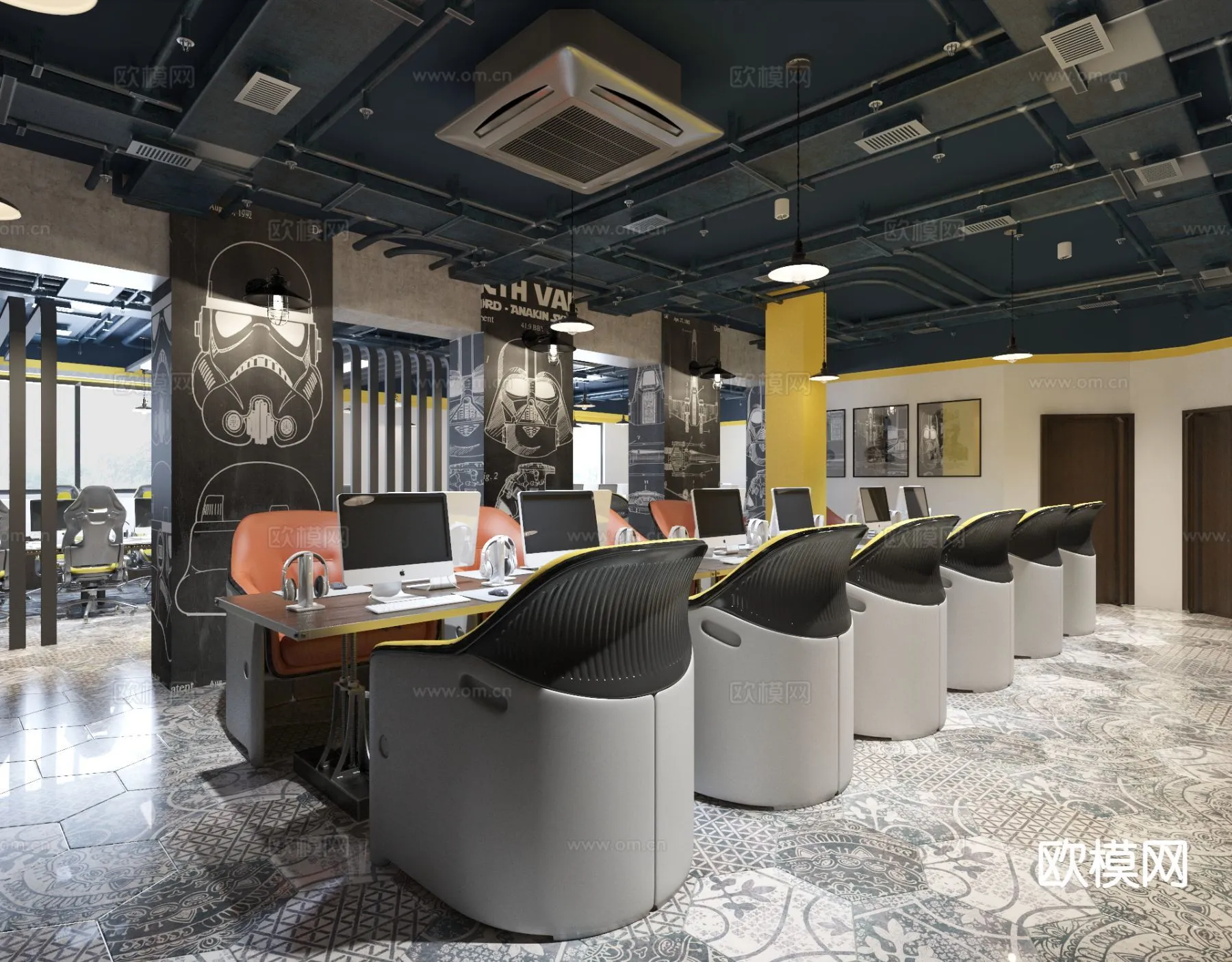 PUBLIC COMMERCE SPACE – 3D Model For Interior Design – 10891