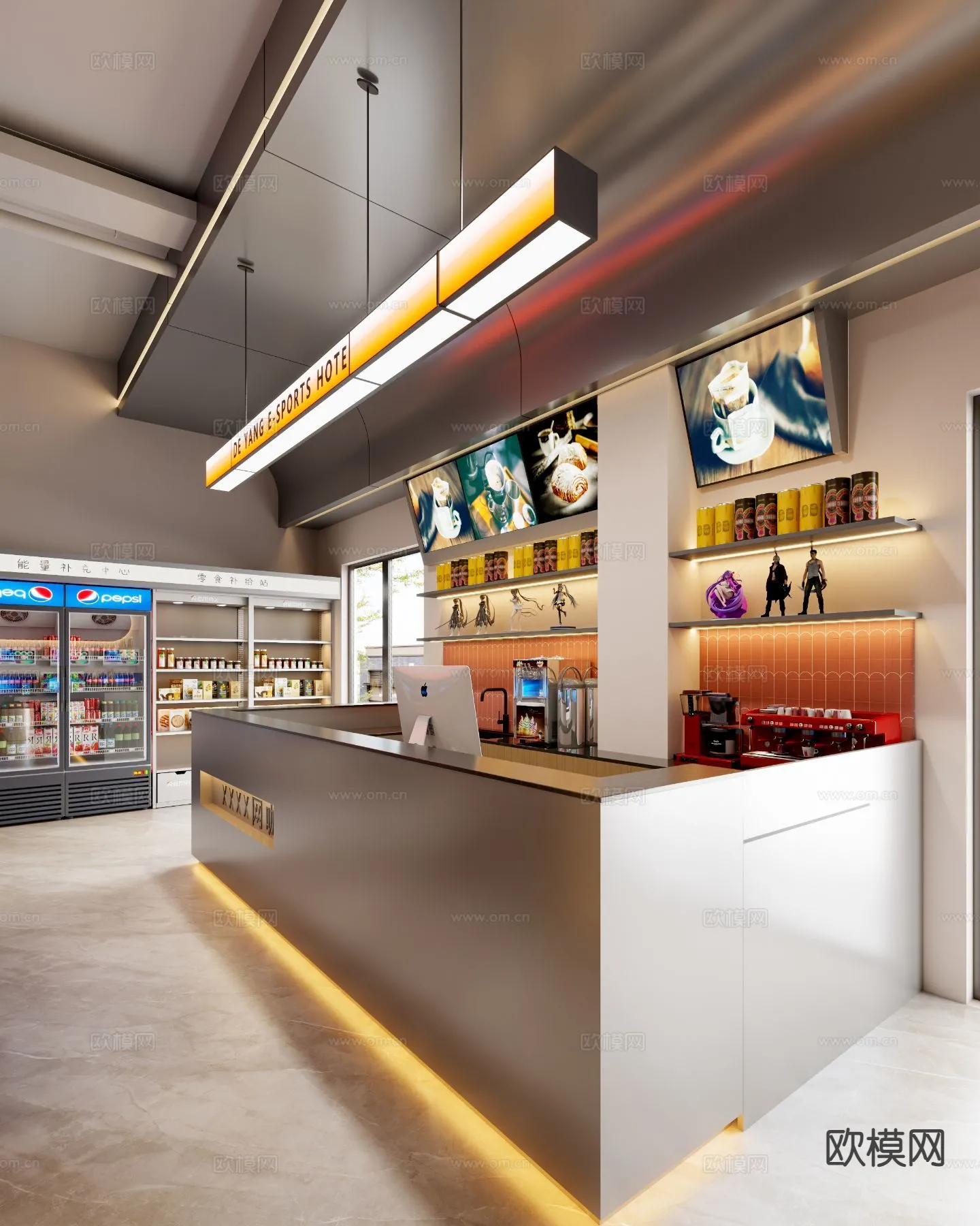 PUBLIC COMMERCE SPACE – 3D Model For Interior Design – 10892