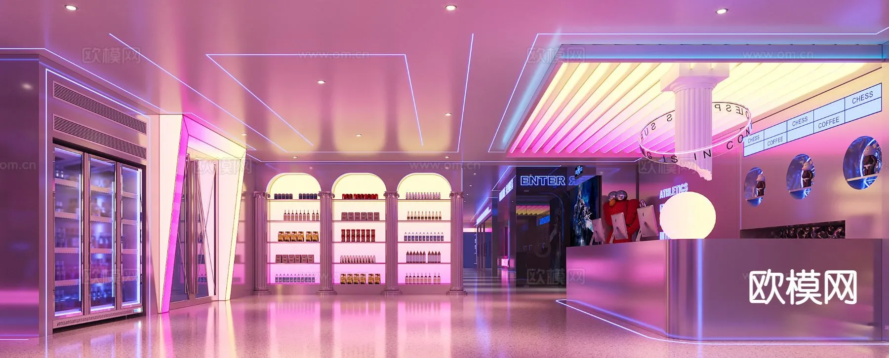 PUBLIC COMMERCE SPACE – 3D Model For Interior Design – 10898