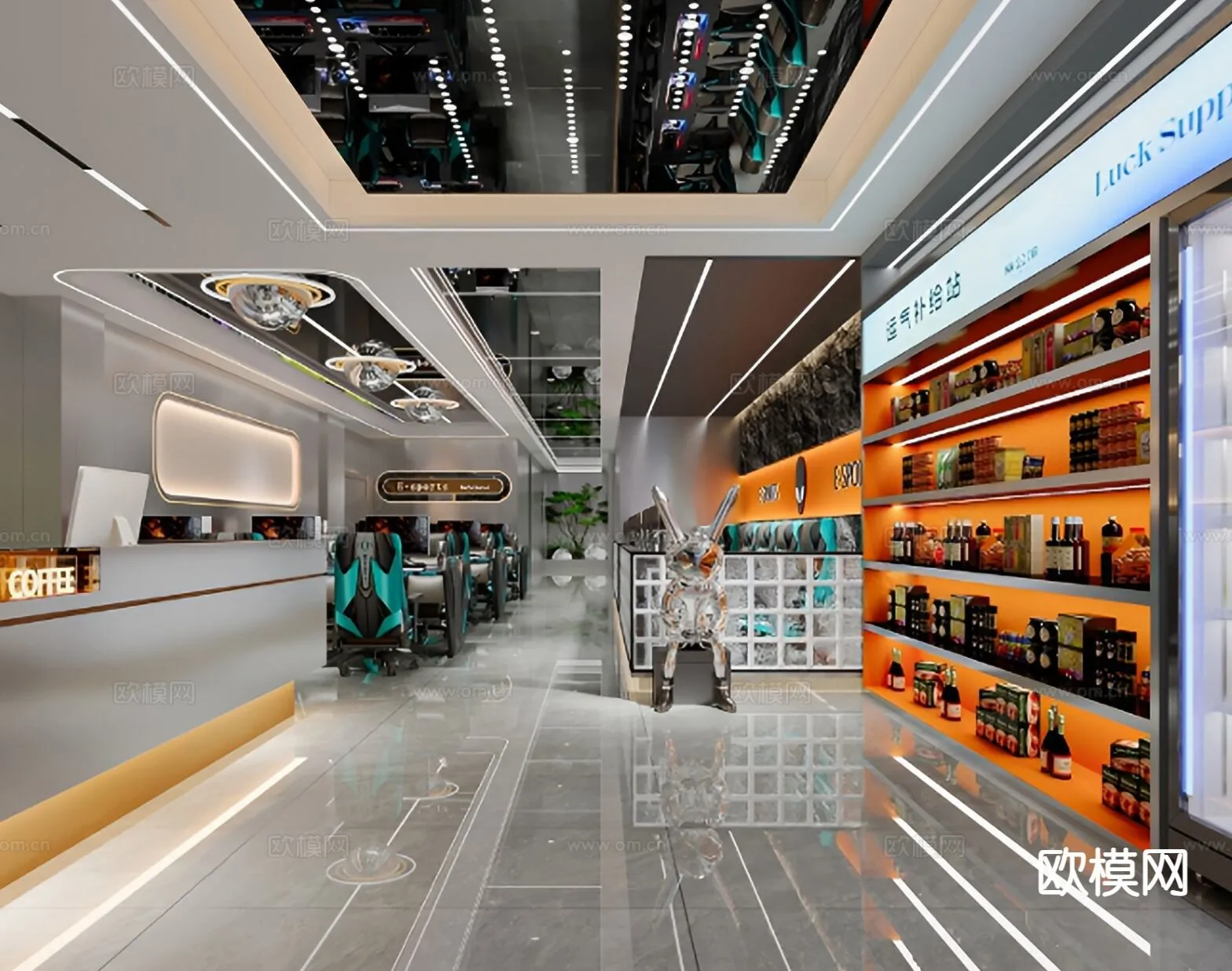 PUBLIC COMMERCE SPACE – 3D Model For Interior Design – 10901