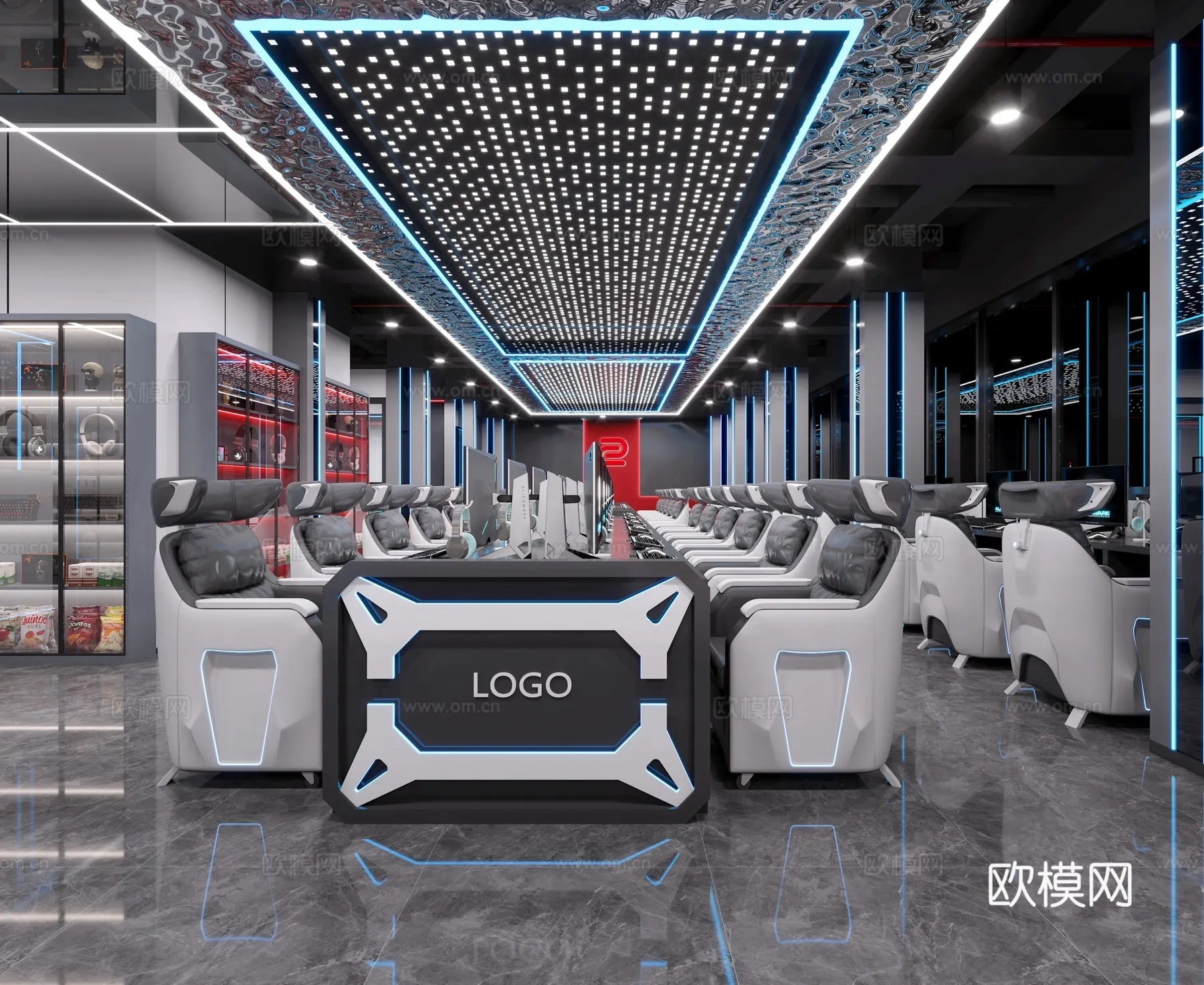 PUBLIC COMMERCE SPACE – 3D Model For Interior Design – 10907