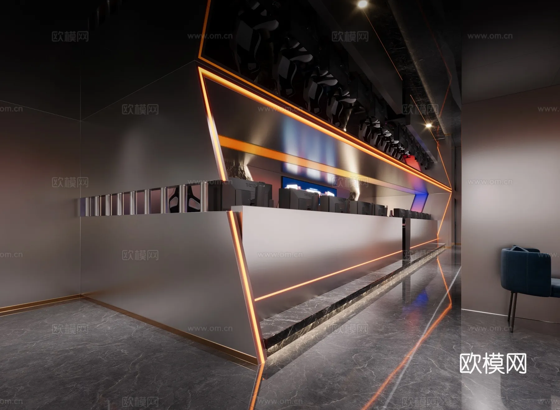 PUBLIC COMMERCE SPACE – 3D Model For Interior Design – 10908