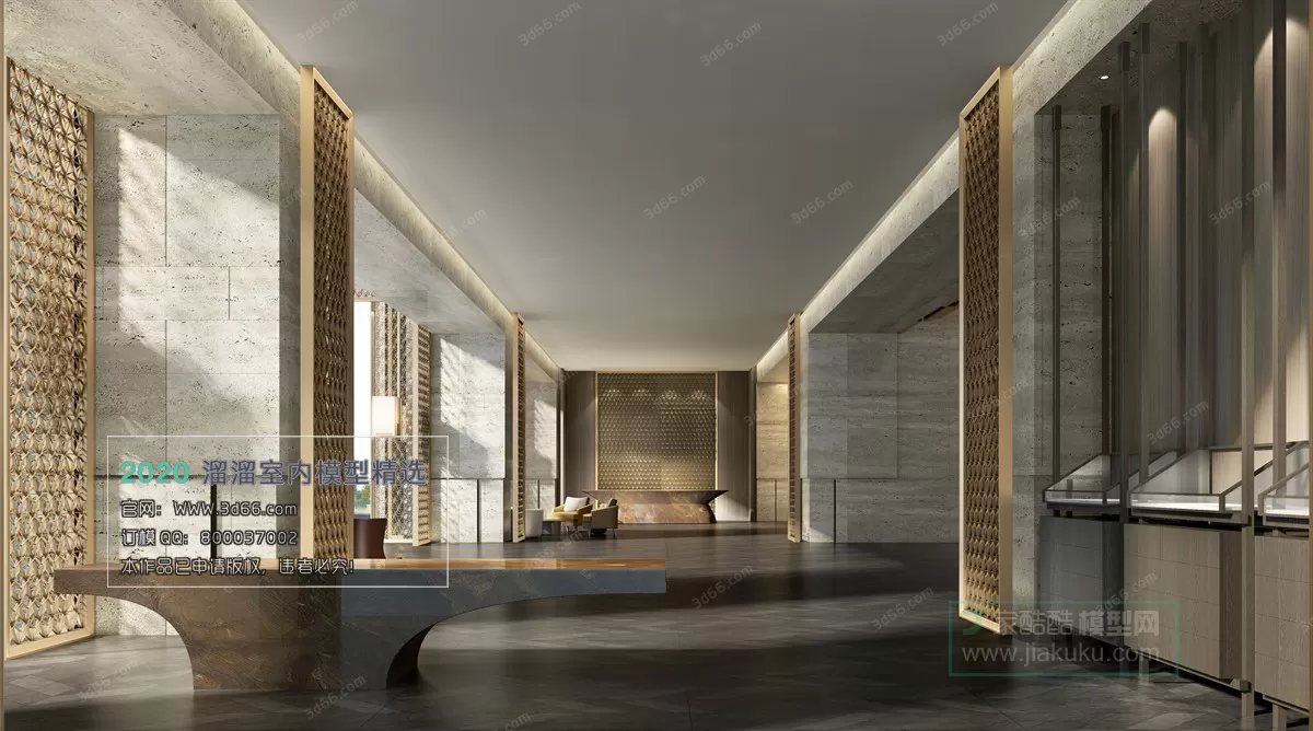 PUBLIC SPACE 3D MODEL – Lobby_Reception – 2 PUBLIC SPACE 3D MODEL – Lobby_Reception – 2