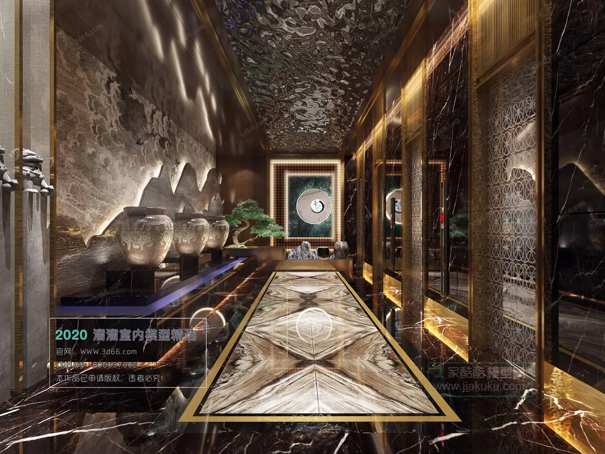 PUBLIC SPACE 3D MODEL – ElevatorLobby_Aisle – 216