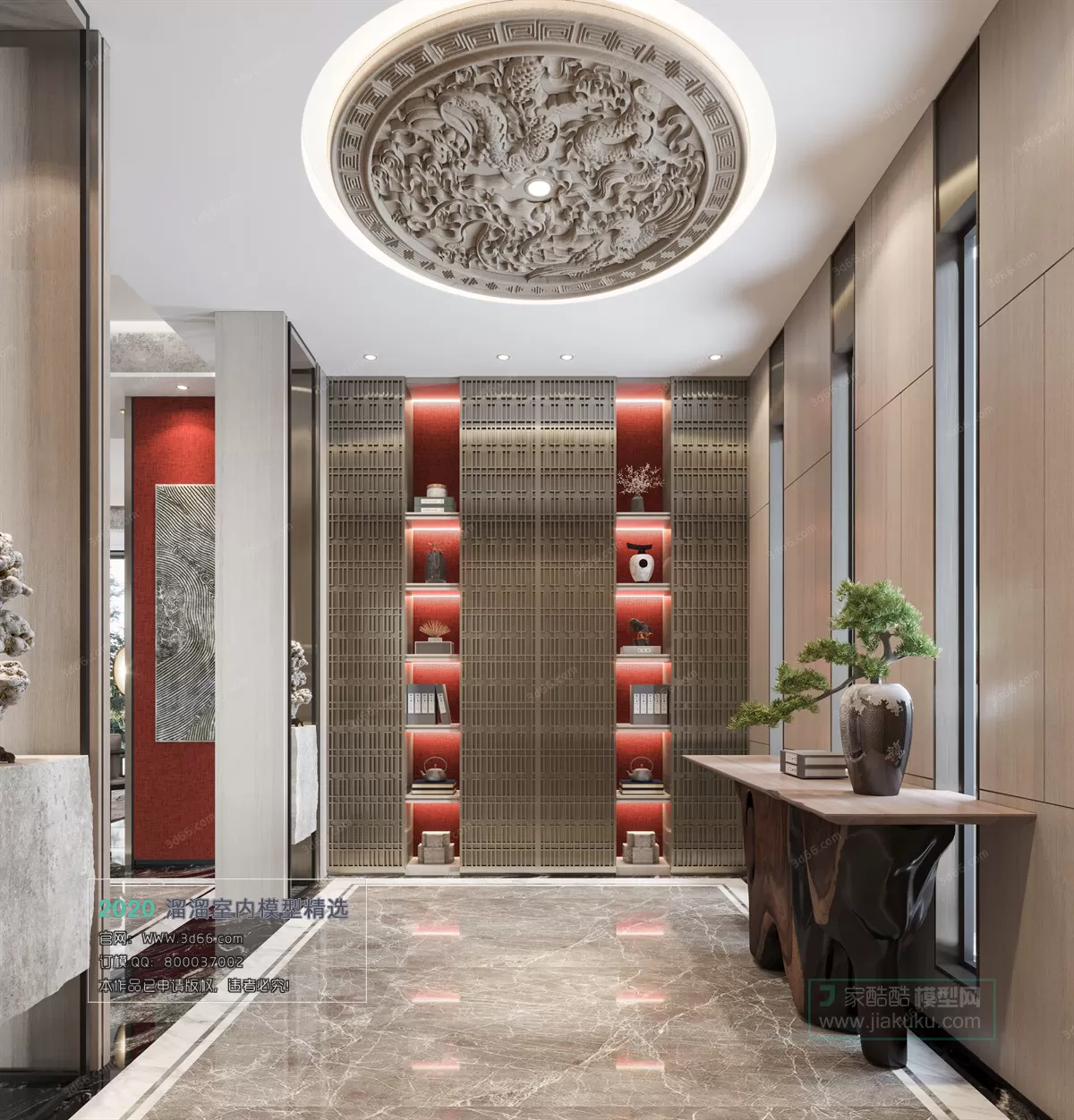 PUBLIC SPACE 3D MODEL – ElevatorLobby_Aisle – 219