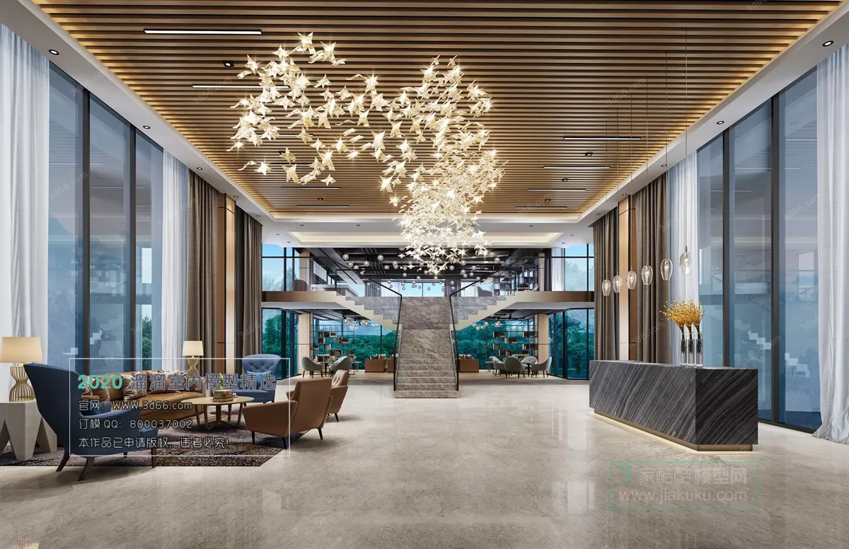 PUBLIC SPACE 3D MODEL – Lobby_Reception – 6 PUBLIC SPACE 3D MODEL – Lobby_Reception – 6