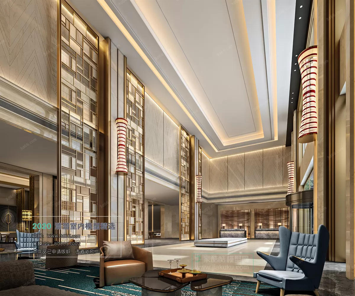 PUBLIC SPACE 3D MODEL – Lobby_Reception – 1 PUBLIC SPACE 3D MODEL – Lobby_Reception – 1