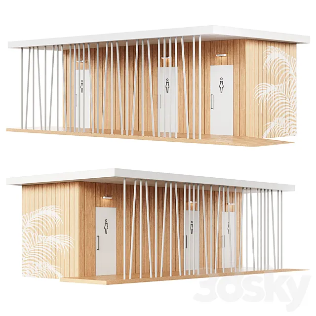 Public toilet 4 3D Model Public toilet 4 3D Model