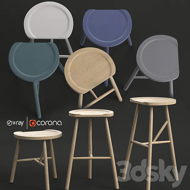 Puccio Stool Billiani collection 3DModel