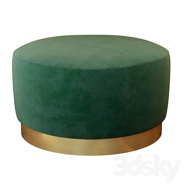Puf Osman Great Green 3D Model Puf Osman Great Green 3D Model