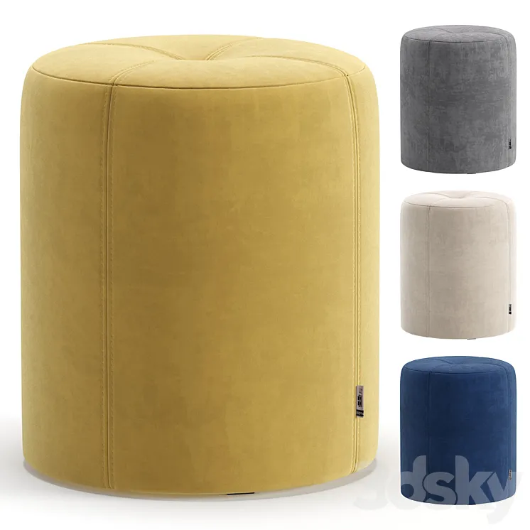 Puff Coffee 4 Colors Version divan.ru\/Пуф Кофи Velvet Yellow диван.ру 3D Model Free Download