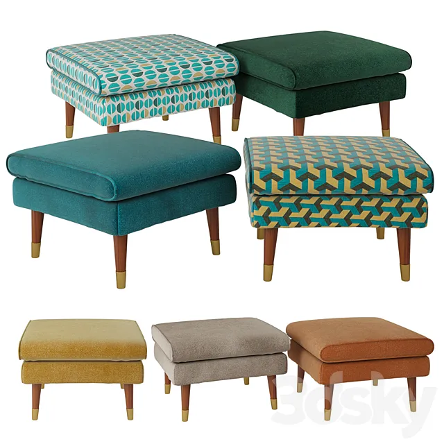 Puff in 7 collors La Redoute 3D Model