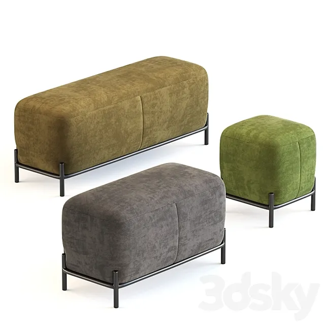 Puff pawai set 3D Model Puff pawai set 3D Model