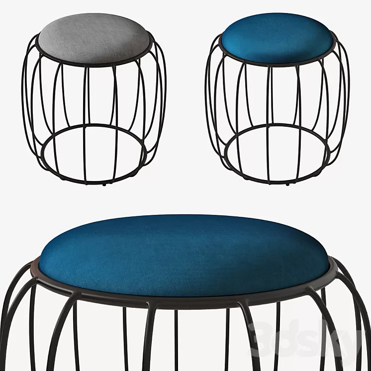 Puff_Barrel_45x45_Cosmo 3D Model Puff_Barrel_45x45_Cosmo 3D Model