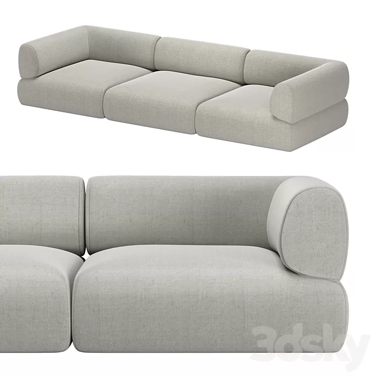 PUFFALO MODULAR SOFAS 3D Model Free Download