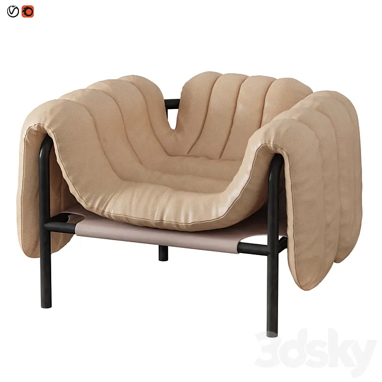 Puffy lounge chair 3D Model Free Download