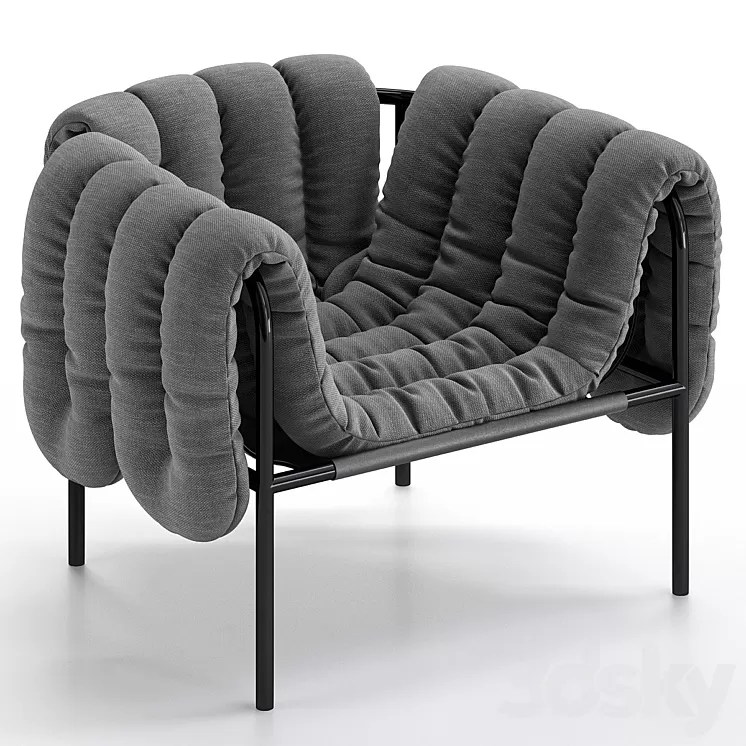 Puffy Lounge Chair 3D Model Free Download