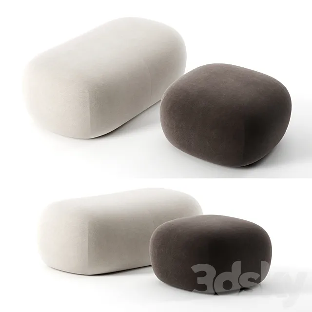 Pukka pouf by Ligne Roset 3D Model