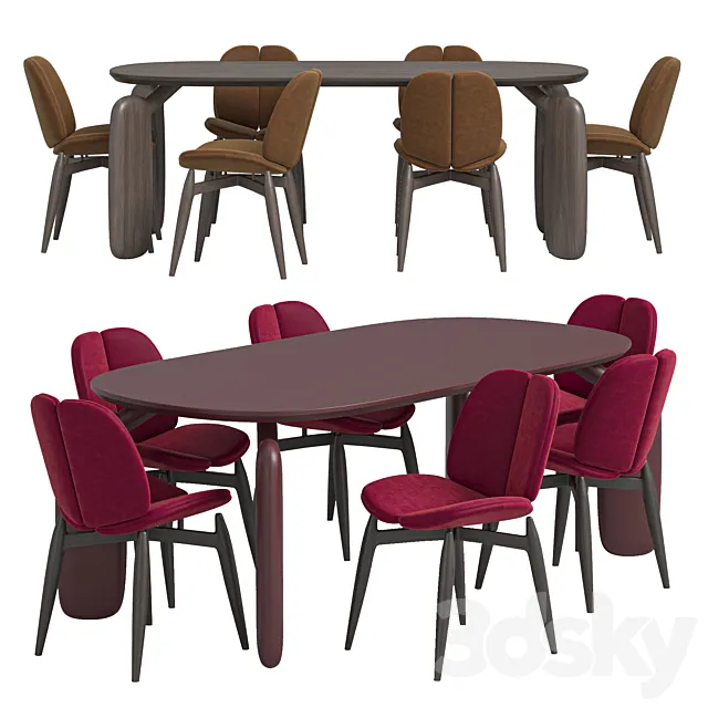PULP Chair And PULP DINING TABLE 3D Model PULP Chair And PULP DINING TABLE 3D Model