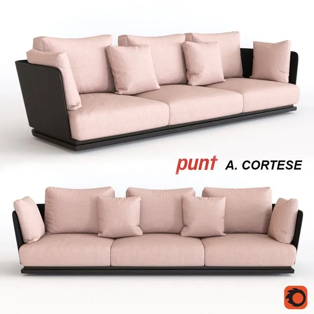 PUNT A. CORTESE Sofa 3D Model PUNT A. CORTESE Sofa 3D Model