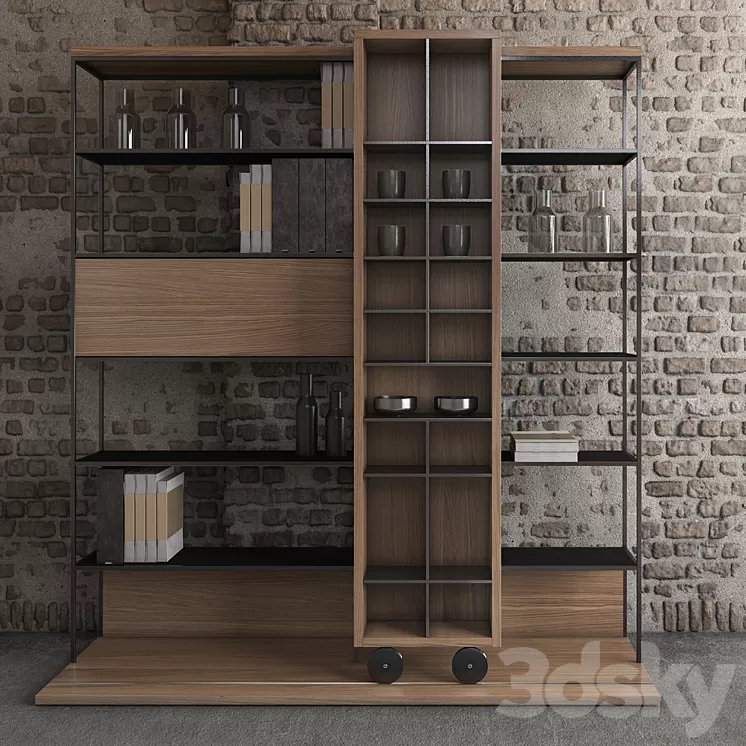 Punt literatura shelf 3D Model Punt literatura shelf 3D Model