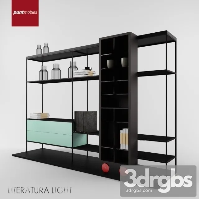 Punt Literatura Shelf 4b 3D Model Download