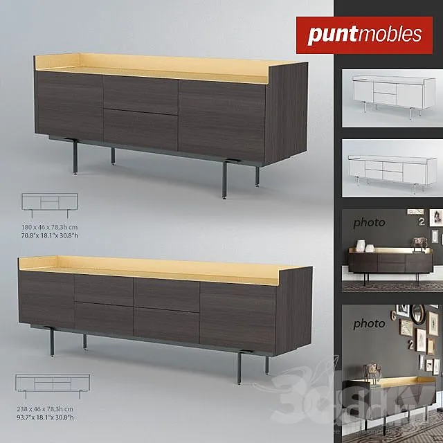 Punt Mobles _ Stockholm Sideboard 3D Model