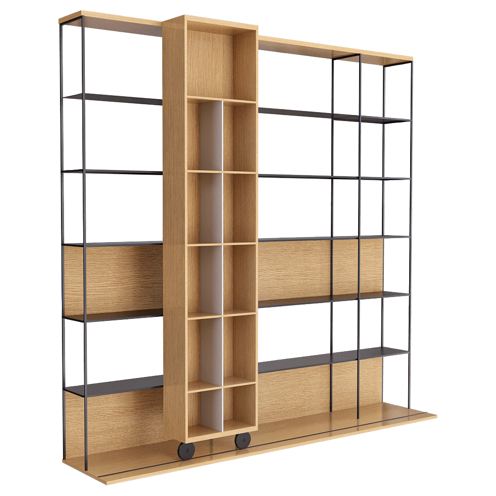 Punt Mobles – Bookshelf Literatura open 3D Model Punt Mobles – Bookshelf Literatura open 3D Model