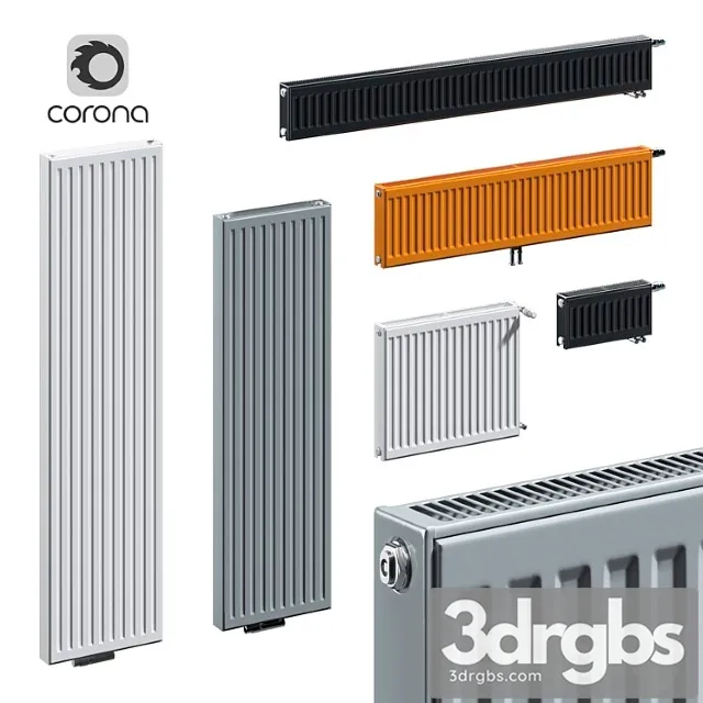 Purmo Compact C 21s Ventil CV 21s Vertical VR 20C Ventil M CVM 21s 3D Model Download