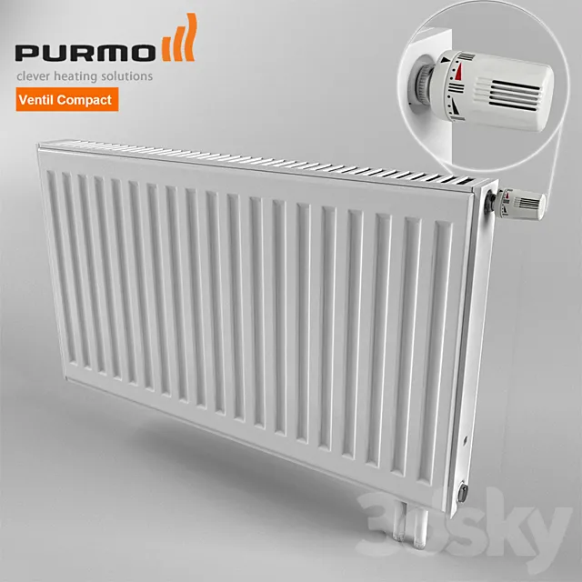 Purmo Ventil Compact radiator 3DModel