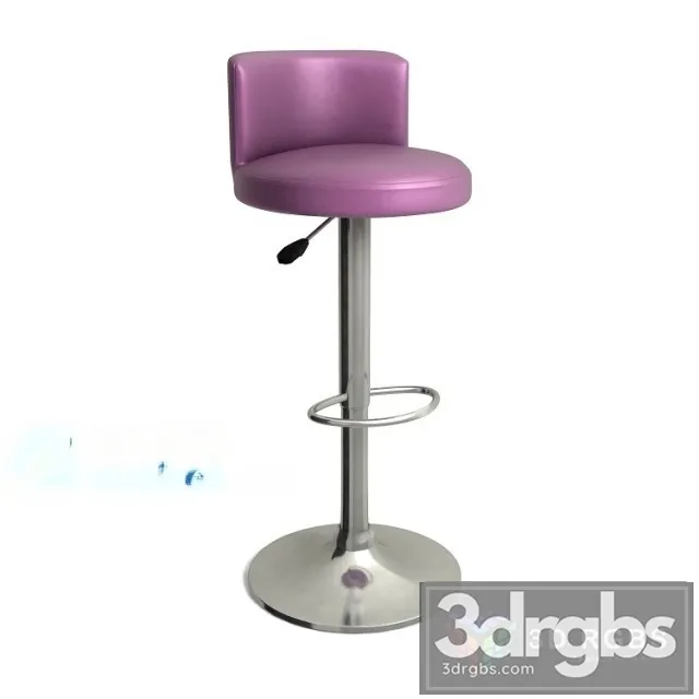 Purple Adjustable Height Bar Stool 3D Model Download Purple Adjustable Height Bar Stool 3D Model Download
