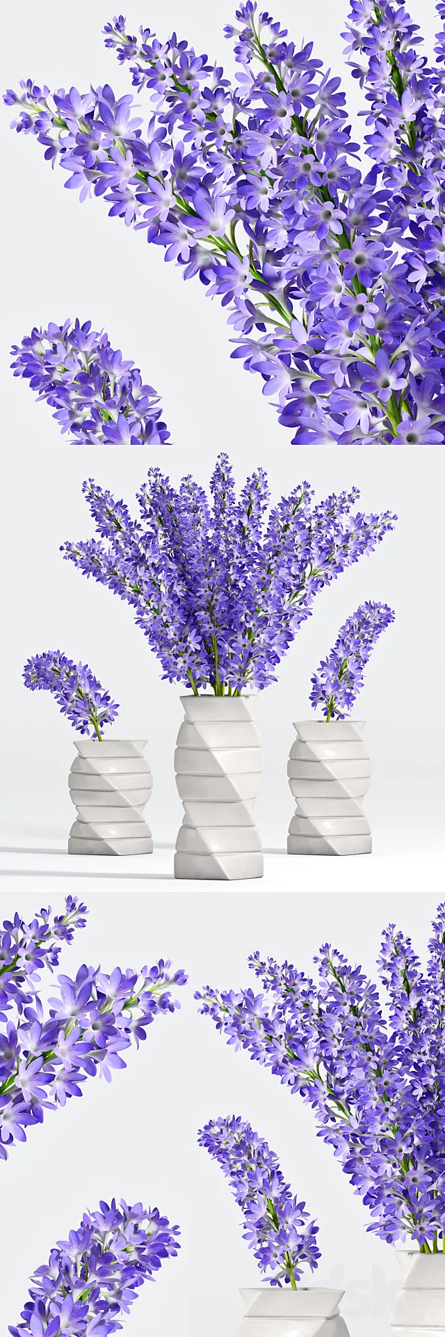 Purple flower vase 3D Model Purple flower vase 3D Model