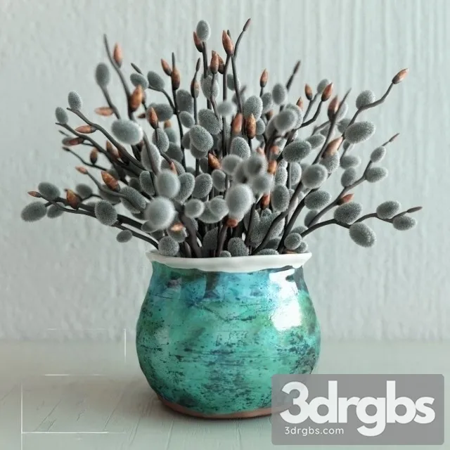 Pussy Willow Bouquet 3D Model Download Pussy Willow Bouquet 3D Model Download