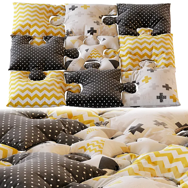 Puzzle Baby Play mat in Scandinavian 3D Model