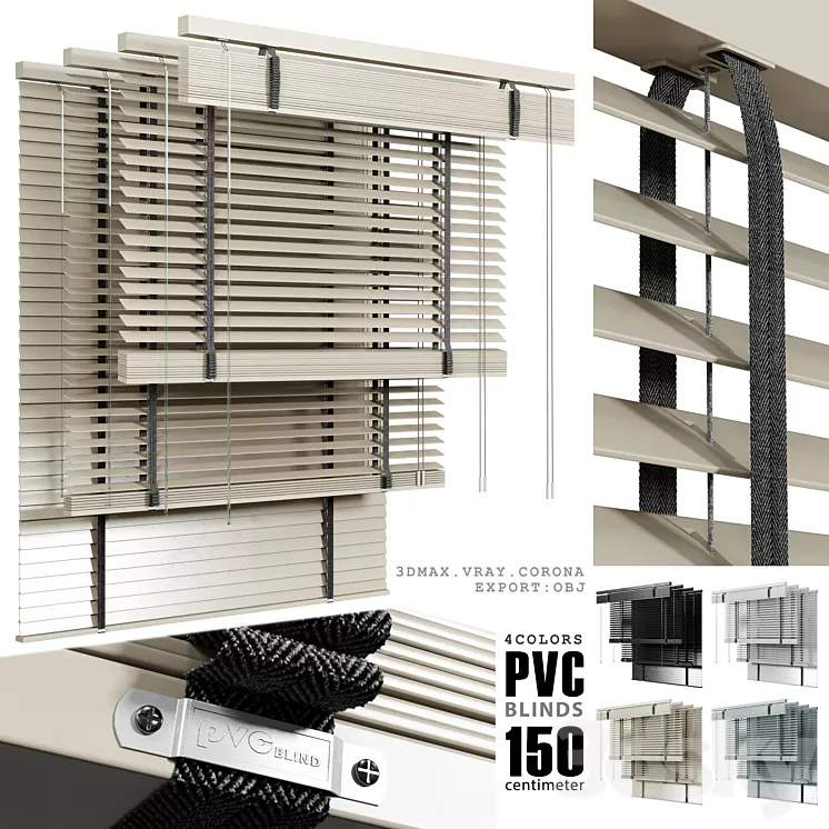 pvc blinds 150 cm 3D Model Free Download