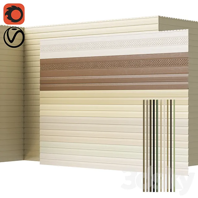 PVC siding 3D Model