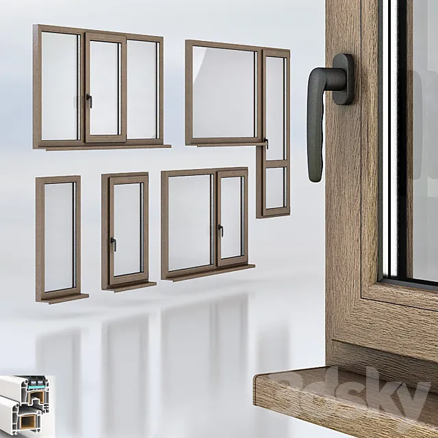 PVC windows Premium 3D Model