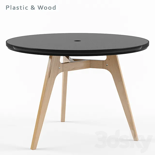 P&W (plastic and wood) table 3DModel
