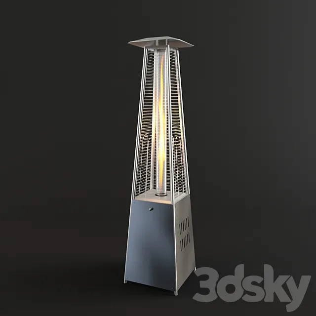 Pyramid Flame Heater 3D Model