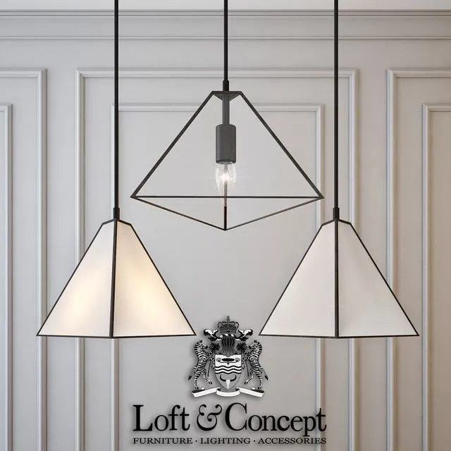 Pyramid glass pendant 3D Model