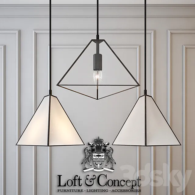 Pyramid glass pendant 3D Model Pyramid glass pendant 3D Model