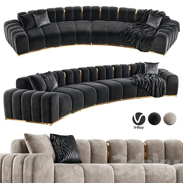 Pyramid Luxury Sofa 3D Model Pyramid Luxury Sofa 3D Model