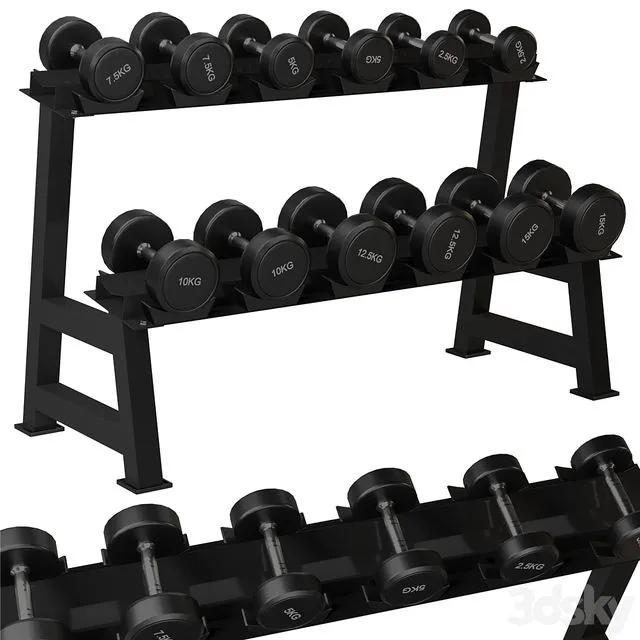 QIFFIY Dumbbell Rack 3D Model