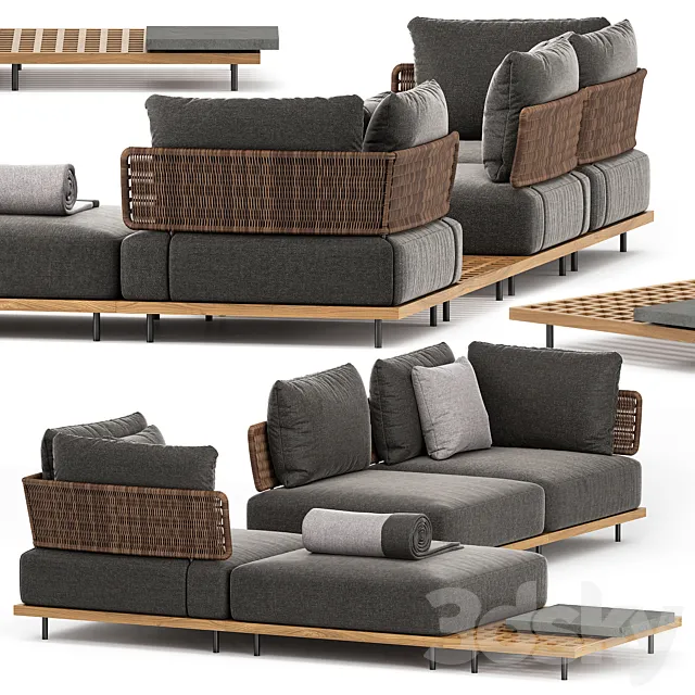 QUADRADO OUTDOOR SOFA SET2 by Minotti 3DModel QUADRADO OUTDOOR SOFA SET2 by Minotti 3DModel